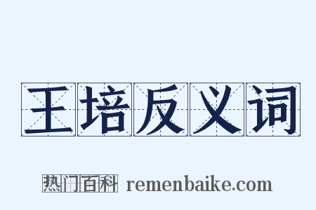 王培反义词是什么意思的图片